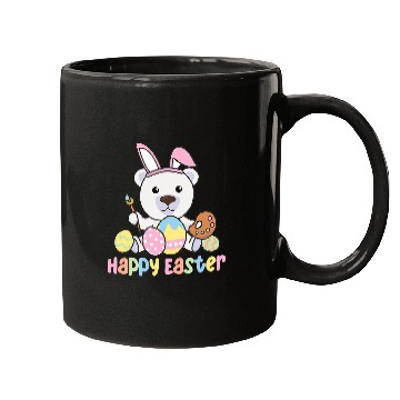 Discover Funny Bear Happy Easter Cute Polar Bear At Easter With Easter Eggs Cute Bears Mugs