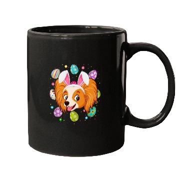 Discover Dog Papillon Easter Egg Lover Bunny Ear Papillon Dog Face Easter Sunday Mugs