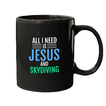 Discover Jesus and Skydiving Christian Skydiver Funny Catholic Mugs