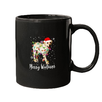 Discover Labrador Lab Dog Light Merry Christmas Woofmas Dog Mugs