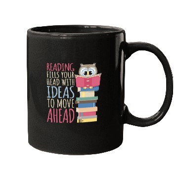 Discover Reading Book Library Librarian Bookworm Owl Reader Mugs