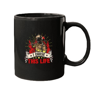 Discover Fireman Firefighter Red Line American Flag Cool Firefighter Plus Size 289 Firemen Mugs