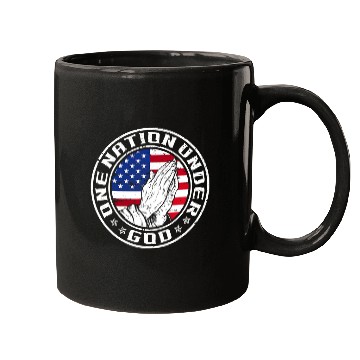 Discover Christian One Nation Under God 4th of July Independence Day Prayer Christ Mugs
