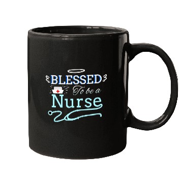 Discover Christian Womens Blessed to be a nurses Bible Jesus God Christian nurses Christ Mugs