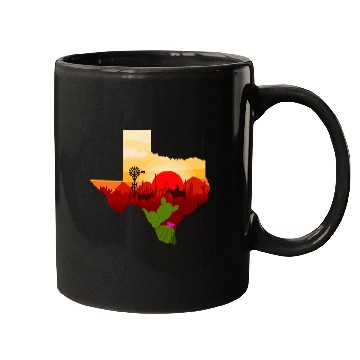 Discover Cool Texas Sunset Landscape Mugs