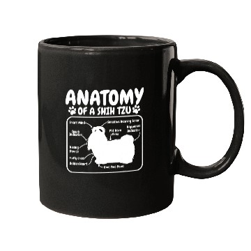 Discover Shih Tzu Dog Anatomy Mugs
