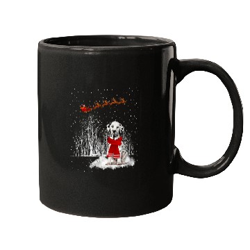 Discover Dalmatian Is Watching The Snow ChristmasDog 177 Dog Lover Dalmatians Dog Mugs