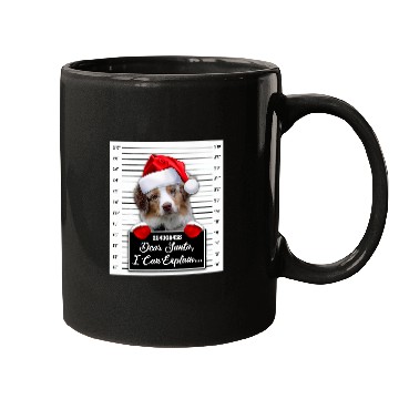 Discover Dear Santa I Can Explain Funny Christmas Australian Shepherd Mugs