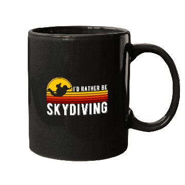 Discover Skydiving Gift Id Rather Be Skydiving Retro vintages Skydive Mugs
