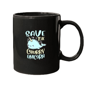 Discover Funny Save The Chubby Unicorns Narwhal Mugs