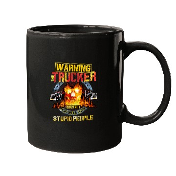 Discover Trucker Tractor Trailer 18 Wheeler Design On Back Mugs