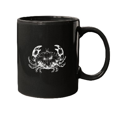 Discover Crab Sealife Illustration Design Mugs