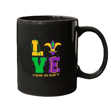 Discover Beads Bling Love Fat Tuesday Mugs