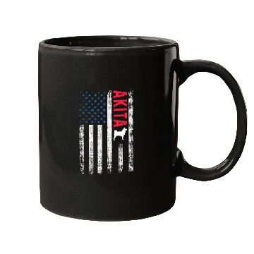 Discover Dog Akita American Flag Akita for Dog Owners Mugs