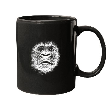 Discover Gorilla Face Portrait Wildlife Art Mugs