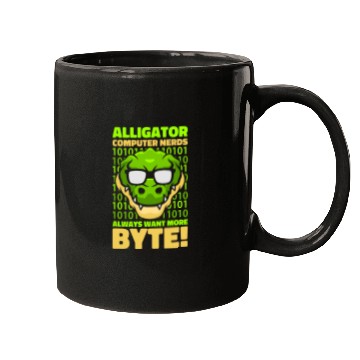 Discover Funny Alligator Lover and Computer Nerd Crocodile Mugs