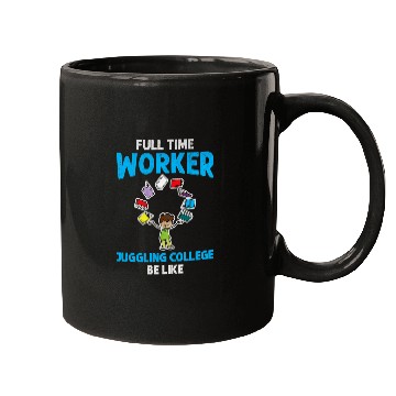Discover Reading Book Full Time Worker Juggling College Be Like Books Student Reader Mugs