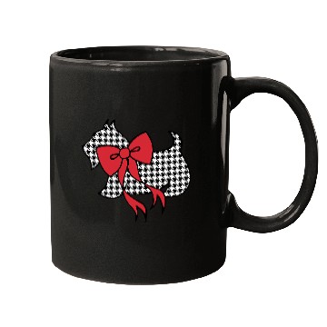 Discover Dog Scottish Terrier Christmas Houndstooth Scottish Terrier Mugs