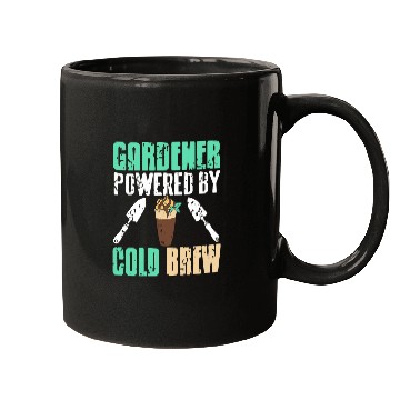 Discover Gardener Powered By Cold Brew Cool vintages Present Gift Mugs