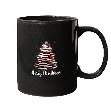 Discover Reading Book Merry Christmas Tree Love Reading Books Librarian Nerd Reader Mugs
