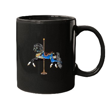 Discover Black Stallion Carousel Horse Mugs