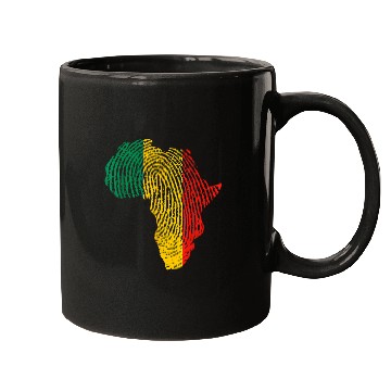 Discover Pan African Flag Fingerprint Black History Month Proud Mugs