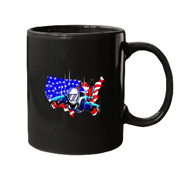 Discover Skydiving Gift American Flag Skydiving Skydiver Gift Mugs
