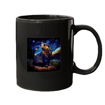 Discover Surrealism Starry Night Marmot Mugs
