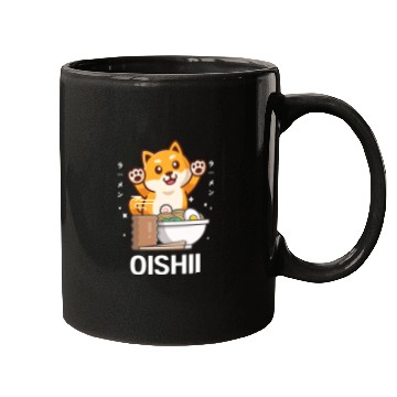 Discover Dog Shiba Inu Cute Kawaii Shiba Inu Eats Ramen Noodle Kawaii Aesthetic Mugs