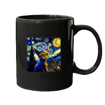 Discover Surrealism Starry Night Gremlin Mugs