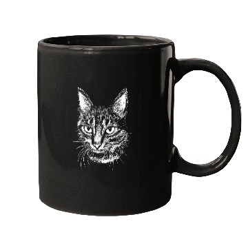 Discover Cat face drawing style Mugs