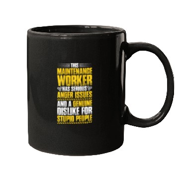 Discover Handyman Technician Anger Issues Maintenance Worker Mugs