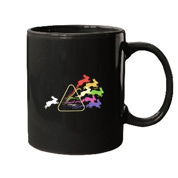 Discover Rabbits Prism Rabbit Philosophy Rainbow Triangular Prism Science Mugs