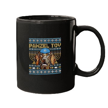 Discover Dog Vizsla Pawzel Tov Jewish Wirehaired Vizsla Dog Funny Hanukkah Mugs