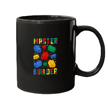 Discover Brick Builder Funny Blocks Master Builder 2 Mugs