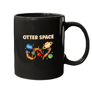 Discover Otters Space Solar System Planets Space Traveler Astronaut Mugs