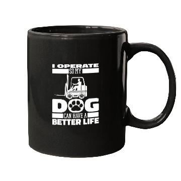 Discover Forklifter Dog Warehouse Logistics Forklift Operator Mugs