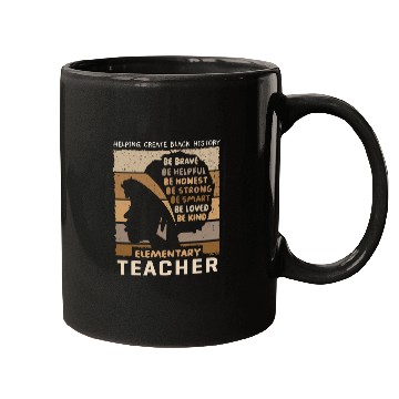 Discover Black Elementary Teacher Womens Elementary School Educator Mugs