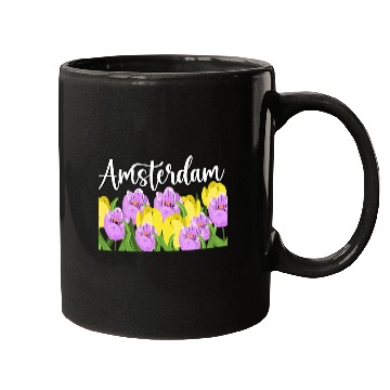 Discover Amsterdam Tulips Flower for Gardener Mugs