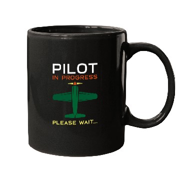 Discover Pilot In Progress Please Wait for Flight School Student Mugs