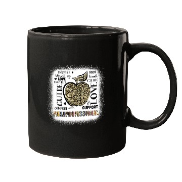 Discover Teacher Job Boho Leopard Apple Paraprofessional Welcome Back To School Mugs