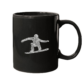 Discover Skiing Ski Snowboard Snowboarding Mugs