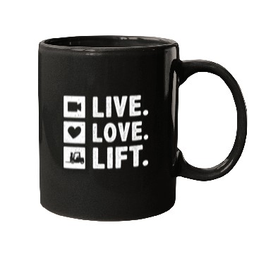 Discover Forklift Operator Live Love Lift Mugs