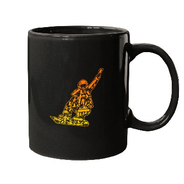 Discover Skiing Ski Snowboarder Snowboarding Mugs
