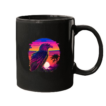 Discover Retro Aesthetic Bald Eagle Mugs