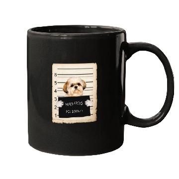 Discover shih tzu Dog mug shot Mugs