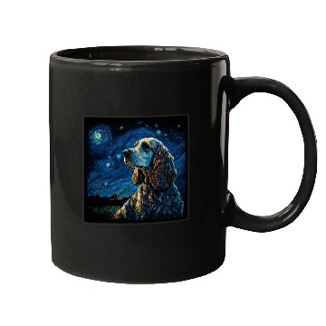 Discover Dog Cocker Spaniel Surrealism Starry Night English Cocker Spaniel dog Mugs
