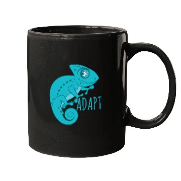 Discover Chameleon Blue Art Chameleon Adapt Mugs