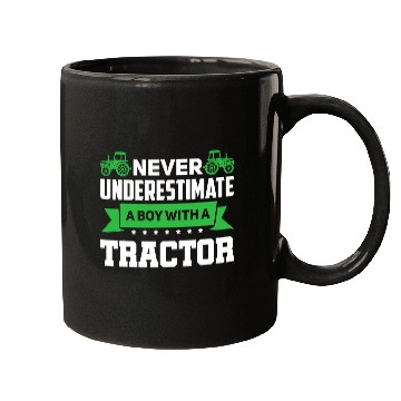 Discover Tractor driving Never underestimate a boy with a tractor Farming Mugs