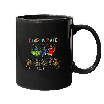 Discover Skeletons Skulls Funny Skeletons Guitar Cinco De Mayo Mexican Fiesta 5 De Mayo Skull Mugs